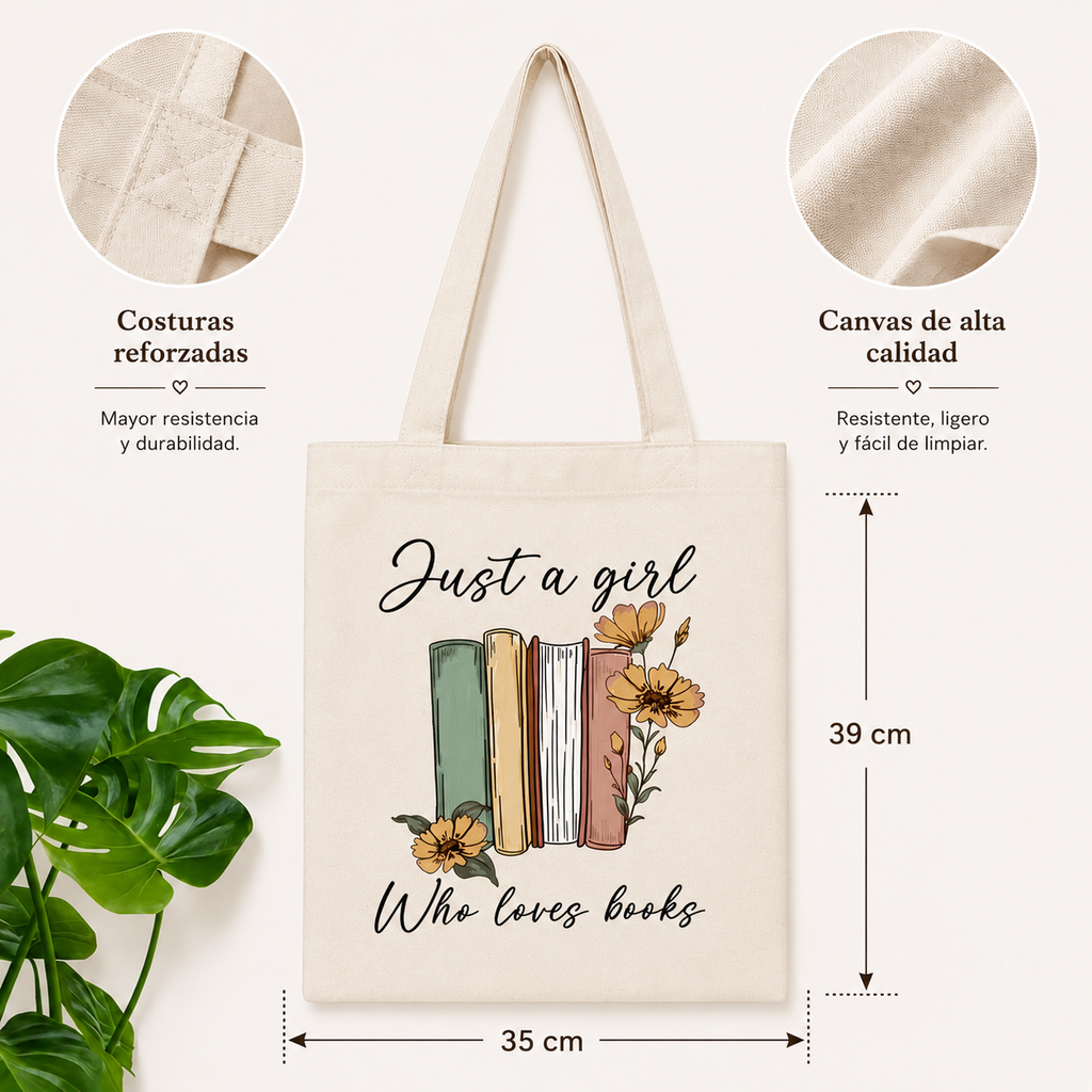Tote Bag Just a Girl Who Loves Books