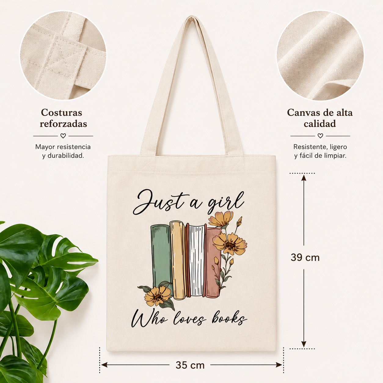 Tote Bag Just a Girl Who Loves Books