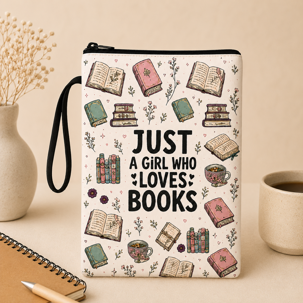 Funda "Just a Girl who loves Books"