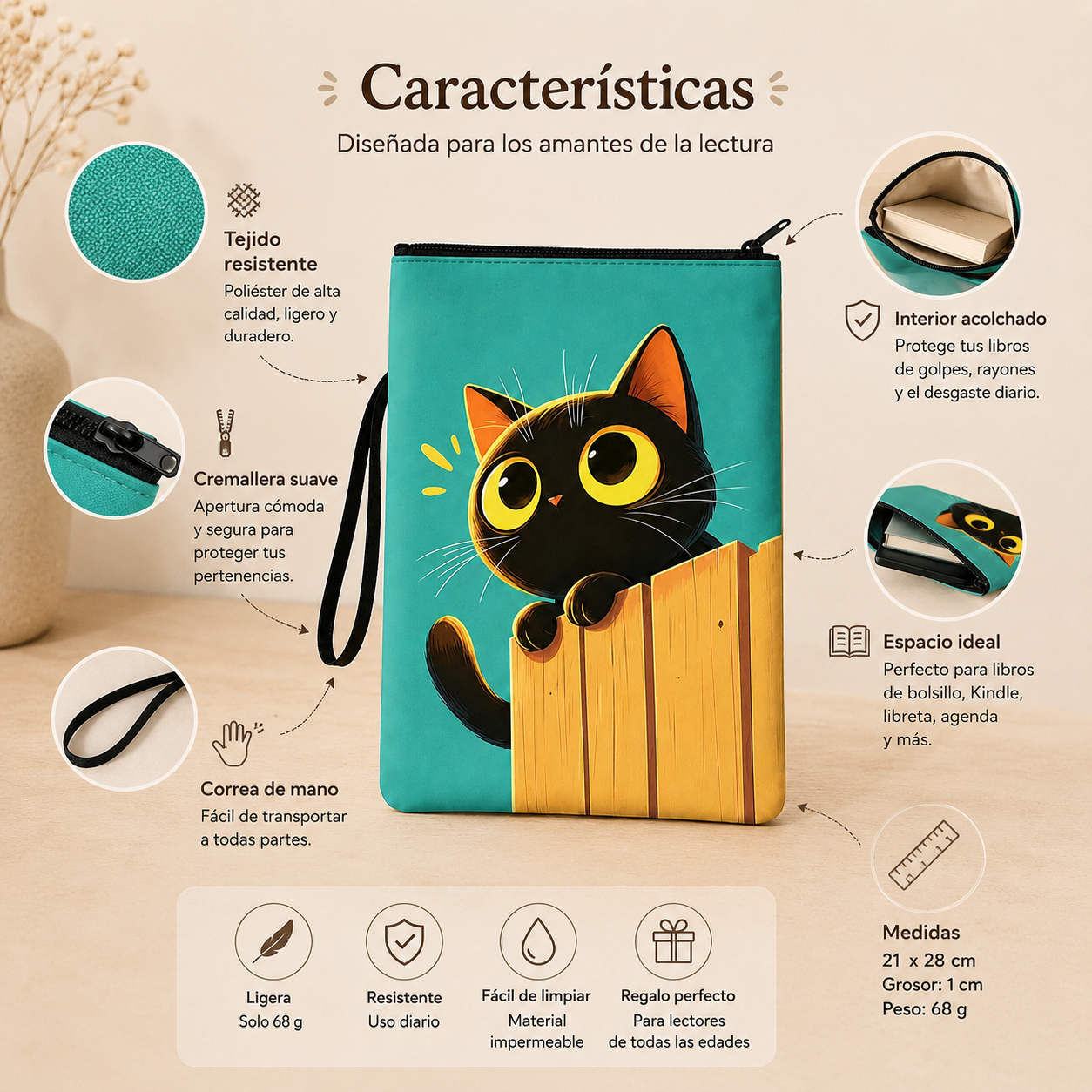 Funda Gato Curioso