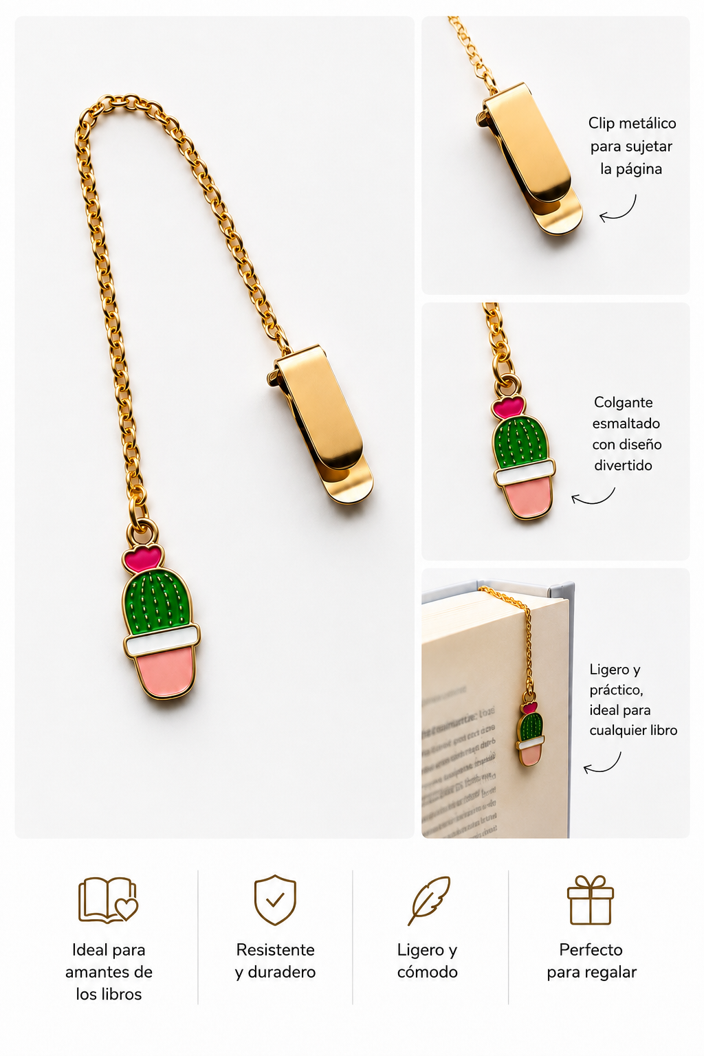 Marcapáginas Clip Cactus